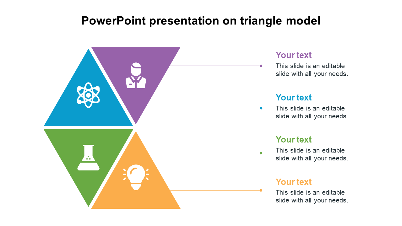  Attractive PowerPoint Presentation On Triangle Model slide.